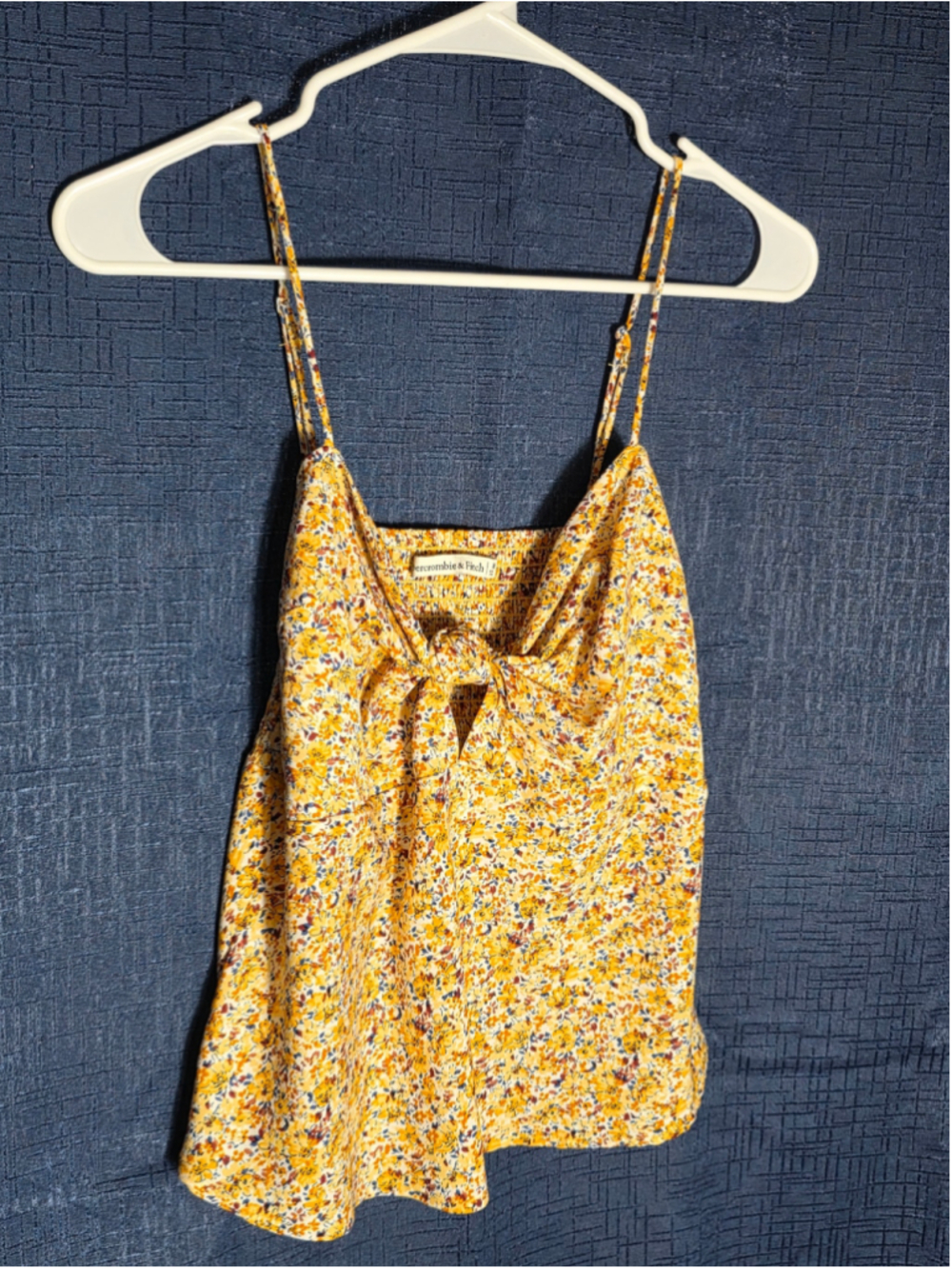 Women's Abercrombie & Fitch Floral Camisole Top, Size M, Yellow/Orange y2k 90's
